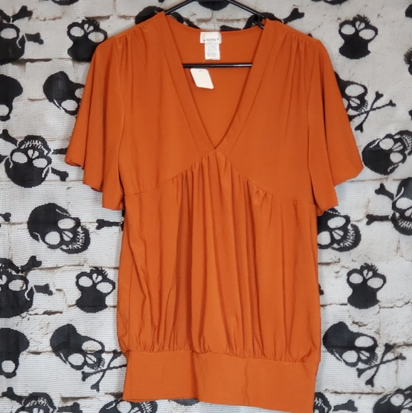 SUNNY USA SHORT SLEEVE BLOUSE - Picture 1 of 3